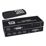 Videowall Splitter Hdmi Dvi 1x2 2x2 4 Telas 4k - Hi-prime