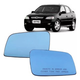 Vidro Retrovisor Astra 99... Azul - O Par- Sem Base Original