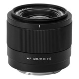 Viltrox Full-frame 20mm F/2.8 Fe 1 Unidad Preto