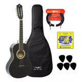 Viola Caipira Giannini Vs14 Eletrico Bk Preto + Kit