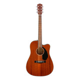 Violão Eletroacústica Fender Classic Design Cd-60sce All-mahogany Para Destros Nogueira Brilhante