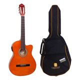 Violão Giannini Elétrico Nylon Nf14 Natural Com Capa