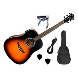 Violão Tagima Tw-25 Folk Elétrico + Capa Cabo Capo - Nf Gtia