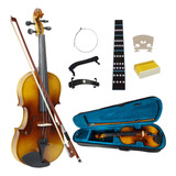 Violino 4/4 Konig Natural Completo Arco Estojo Breu