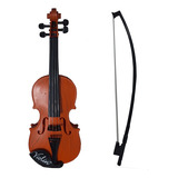 Violino De Plástico Brinquedo Instrumento Com Arco Infantil 