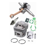 Virabrequim + Kit Cilindro Com Juntas E Vela Roçadeira Nk630