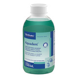 Virbac Aquadent Solução Oral Saúde Bucal - Frasco Com 250ml Sabor Mentol