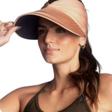 Viseira Praia Chapéu Boné Feminino Proteção Solar Uv50+ Lisa
