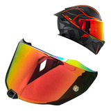 Viseira Vermelha Capacete Kyt R2r Original Foggia Misano Rev