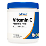 Vitamina C Em Pó Nutricost Pure Ascorbic Acid 454g
