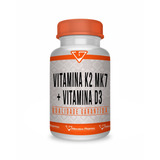 Vitamina K2 Mk7 100mcg + Vitamina D3 10000ui 120 Cápsulas Sabor Sin Sabor