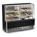 Vitrine Quente/fria Evaporador Gqea-140r Pr Preta Linha Auro 220v
