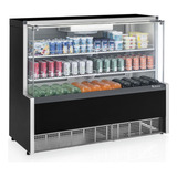 Vitrine Refrigerada Exposição De Bebidas, Frios E Laticínios Gpfa-140r Pr Gelopar Preta 220v