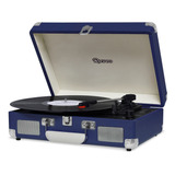 Vitrola Toca Discos Raveo Sonetto Chrome Gravação Usb Navy