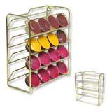 Vittak Porta Cápsulas De Café Dolce Gusto Organizador Suporte Aramado Cor Dourado