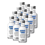 Vodka Absolut Destilada Caixa Com 12 Unidades De 50ml Cada
