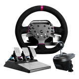 Volante Pxn-v10 Gamer Force Feedback Simulador Racing C/ Câmbio Preto