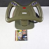 Volante Sega Saturn Cinza Funcionando Com Jogo Faço 400