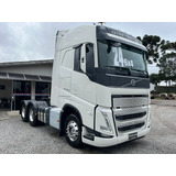 Volvo Fh 540 Branco Ec Cab. Globetrotter 6x4 2024 Susp. Mola