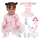 Vxn Boneca Bebe Reborn Boneca Silicone Realista Alice Boneca 55cm Pintada