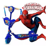 Wakaii Homem Aranha 3 Rodas 40x13cm Patinete Azul De Metal