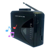 Walkman K7 Player Com Fm , Fone, Autofalante, Pilha E Tomada