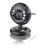Webcam Multilaser Night Vision Preta Wc045 Com Microfone Usb