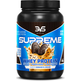 Whey Protein 3w Supreme 900g - Sabor Cookies And Cream - Fórmula Exclusiva Com Whey Isolada Hidrolisada Concentrada