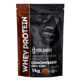 Whey Protein Concentrado 1kg - Chocolate Belga - Soldiers Nutrition