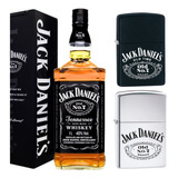 Whisky Jack Daniels Old 1l Original C 2 Isqueiros Tipo Zippo