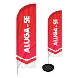 Wind Banner Aluga-se Dupla Face Fly Flag 3 M Completo