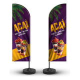 Wind Banner Tecido Dupla Face 2,0m