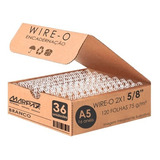 Wire-o Para Encadernação A5 5/8 2x1 Para 120fls Branco 36un