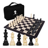 Xadrez German Staunton Oficial (34 Peças) Black & White