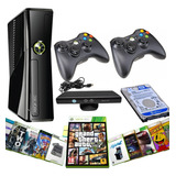 Xbox 360 320gb + Controles + Jogos + Kinect Completo