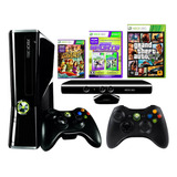 Xbox 360 Com Hd De 250gb + Kinect + 15 Jogos + 2 Controle Original Temos A Pronta Entrega E Despachamos Rápidamente Com Garantia