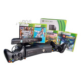 Xbox 360 Slim 2 Controle E Kinect + Jogos Nf-e Garantia 