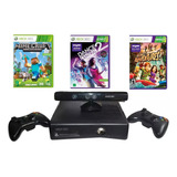 Xbox 360 Slim 2 Controles Kinect 3 Jogos Na Caixa !