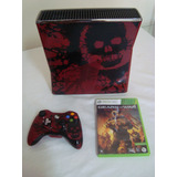 Xbox 360 Slim Gears Of War Original Lt 3.0 Hd 320gb C/ Jogos 1 Jogo Físico Original