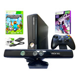 Xbox 360 Slim Original Com Kinect 4gb Acessórios Completo Escolha Seu Jogo