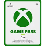 Xbox Game Pass Core 3 Meses - Código Original 25 Dígitos