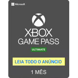 Xbox Game Pass Ultimate 1 Mês - 25 Dígitos 