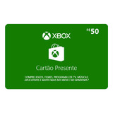 Xbox Live Brasil Cartão R$ 50 Reais Microsoft Gift Card Br