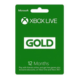 Xbox Live Gold 12 Meses - Xbox One / 360 / Series