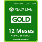 Xbox Live Gold 12 Meses - Xbox One - Series Xs - Pc 