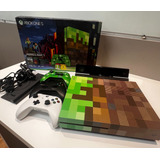 Xbox One S 1tb S Minecraft Edition Com Sensor Kinect E 2 Controles Extras