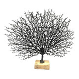 Yn Árvore De Natal Coral Estatueta De Coral Decoração Preto