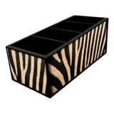 Zebra - Coleção Animais - Porta Controle Madeira Mdf 4nichos